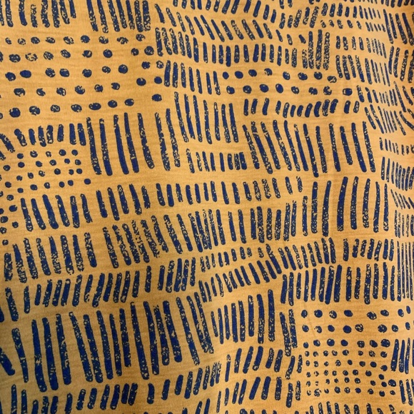 LulaRoe Gold Blue Pattern Julia Dress NWT - Picture 3 of 5